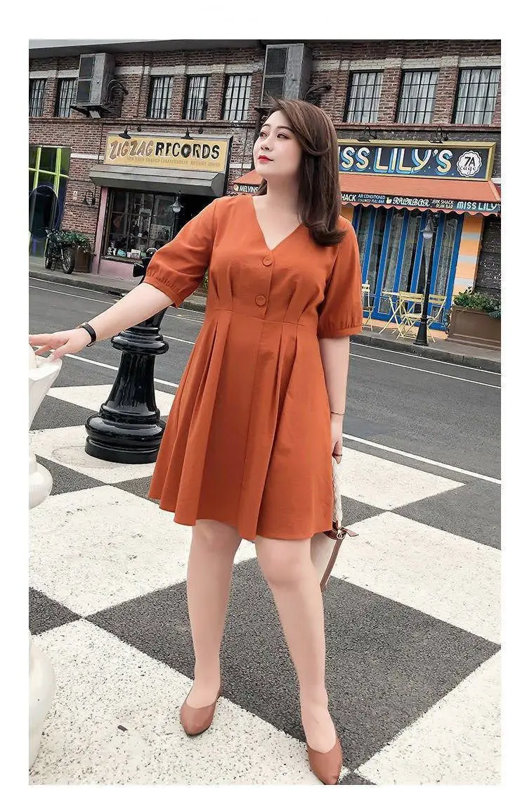 Fat Sister Large Size Women Dress 200 Jin 2022 New French Niche Very Fairy Belly Covering Dress Age-reducing Summer — feature 7