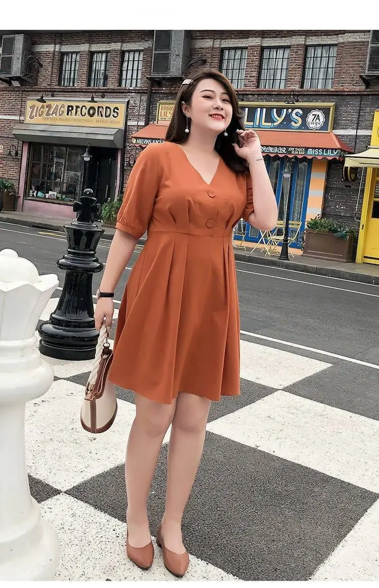 Fat Sister Large Size Women Dress 200 Jin 2022 New French Niche Very Fairy Belly Covering Dress Age-reducing Summer — feature 8