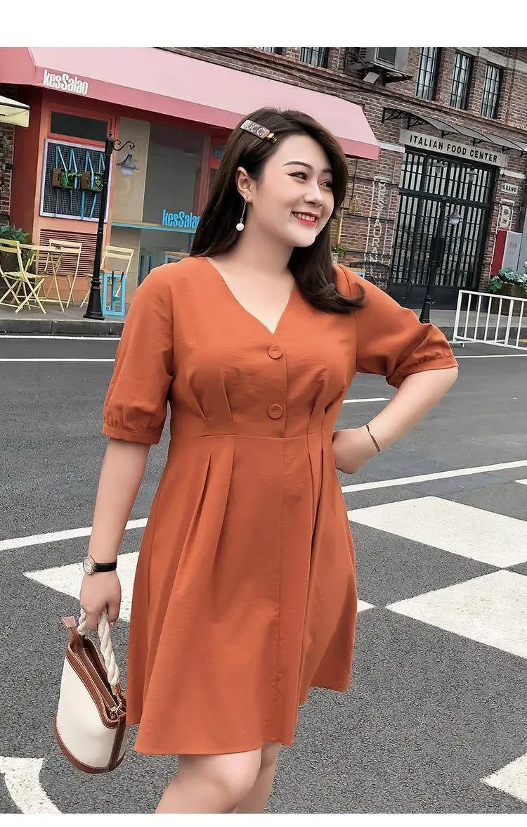 Fat Sister Large Size Women Dress 200 Jin 2022 New French Niche Very Fairy Belly Covering Dress Age-reducing Summer — feature 9