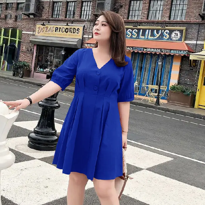 Fat Sister Large Size Women Dress 200 Jin 2022 New French Niche Very Fairy Belly Covering Dress Age-reducing Summer - Image 4