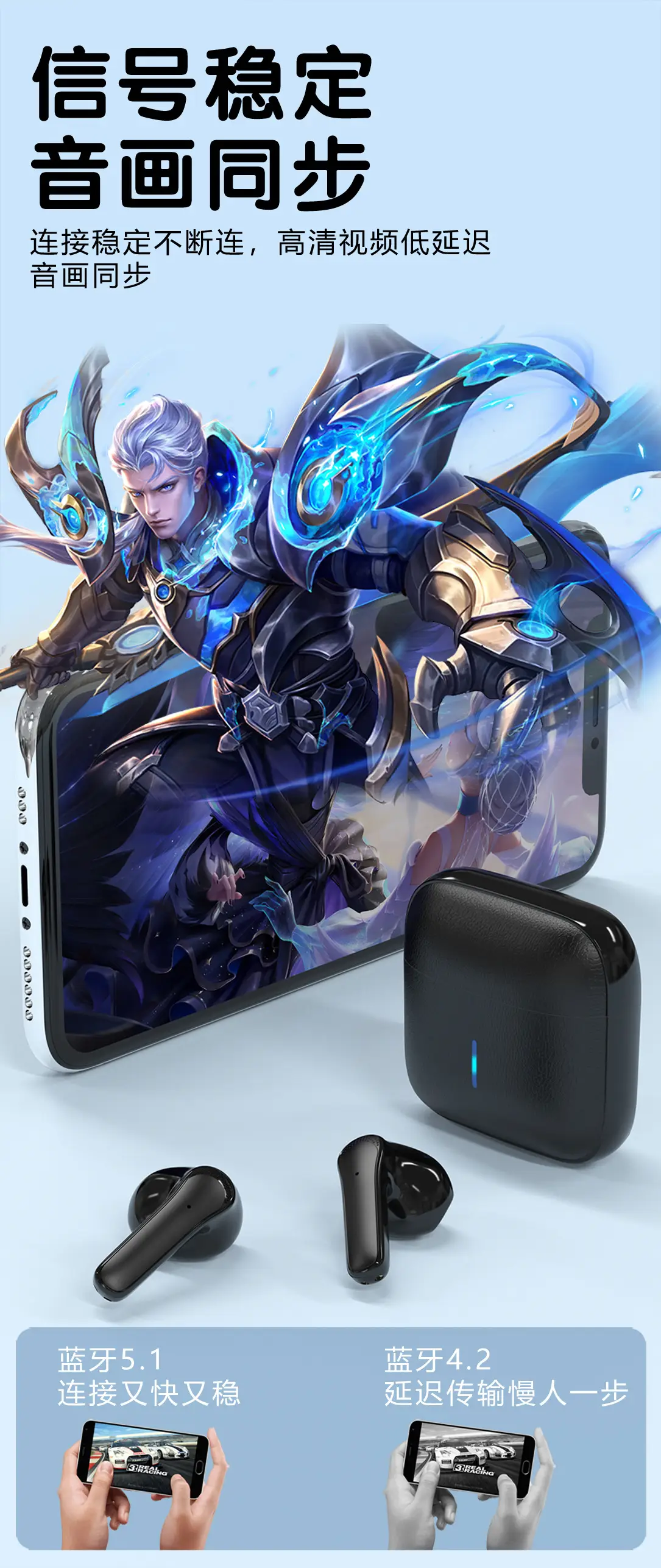 AI 9D Sound Wireless Bluetooth Headset Black — feature 11