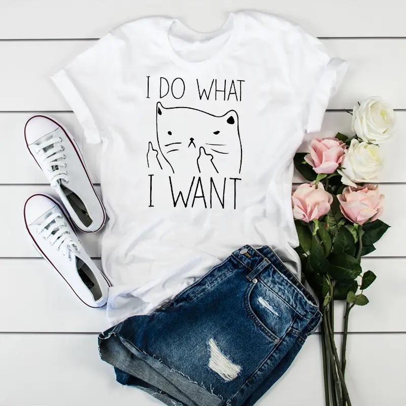 Women Leopard Heartbeat Printed T-Shirt White Short Sleeve