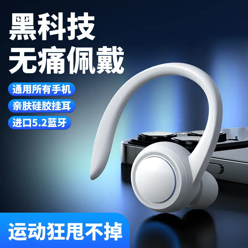 Bluetooth Headset with Hanging Ear Design for Sports