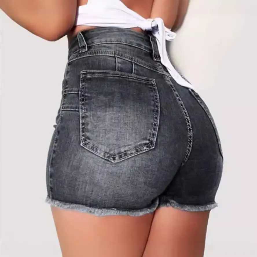 High Waist Denim Shorts for Women Cross Border Flow Combed - Image 5