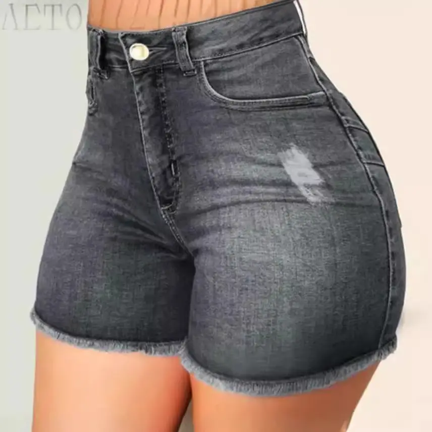 High Waist Denim Shorts for Women Cross Border Flow Combed - Image 6