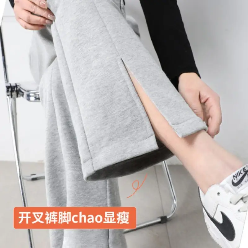 Women Black Wide Leg Flared Pants High Waist 2025 - Image 4