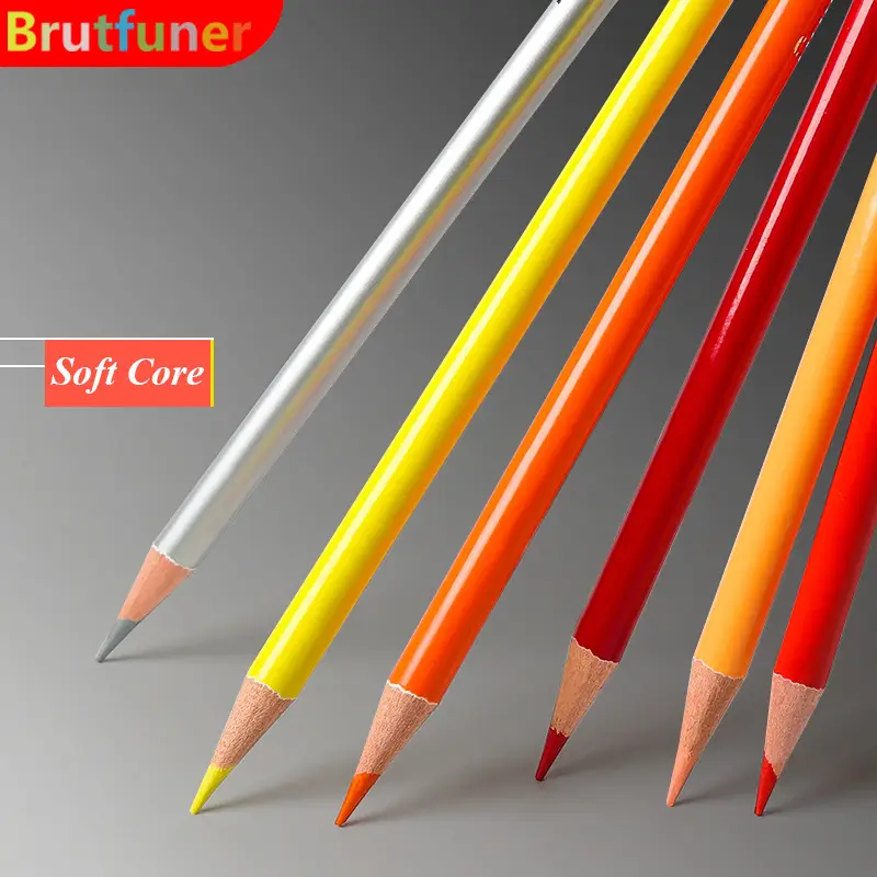 Benfan Single Color Pencil Oil-Based Color Lead Complementary Color 120 Colors Optional Studio Training Kindergarten Graffiti Color Lead