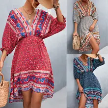 Pink Halter Stitching Dress for Women Spring Summer Wear — feature 17