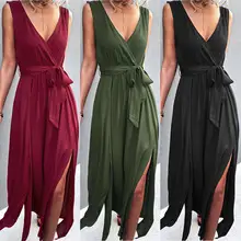 Pink Halter Stitching Dress for Women Spring Summer Wear — feature 23