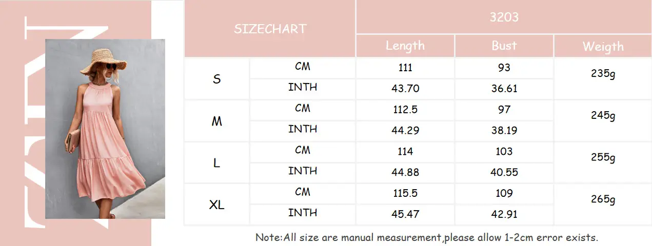 Pink Halter Stitching Dress for Women Spring Summer Wear — feature 34