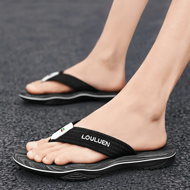 Men's Black Loouilen Sandals 2022 Summer