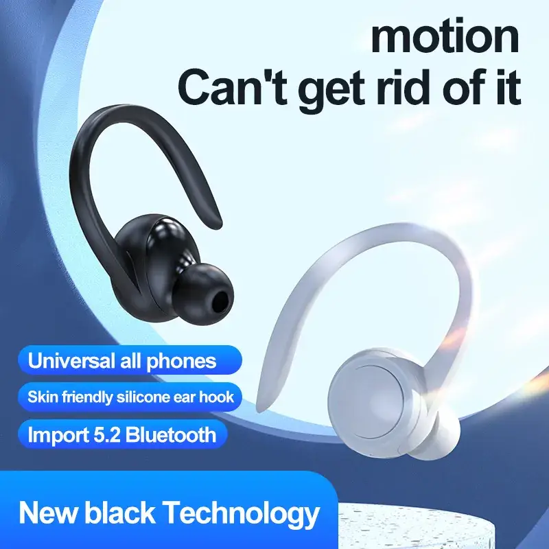 White Bluetooth Ear-Hanging Headset for Sports Running - Image 7