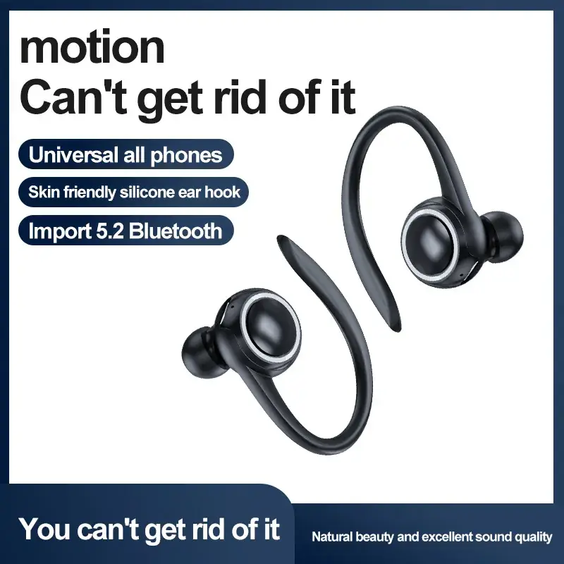 White Bluetooth Ear-Hanging Headset for Sports Running - Image 8