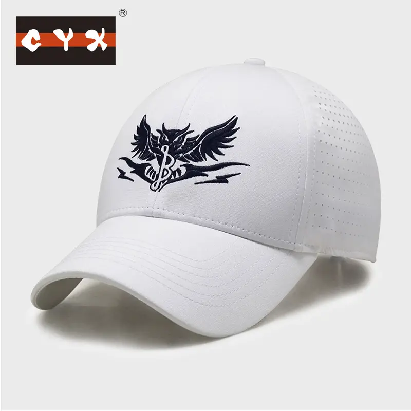 White Embroidered Baseball Cap with Dragon Design - Image 11