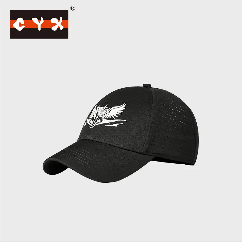 White Embroidered Baseball Cap with Dragon Design - Image 12