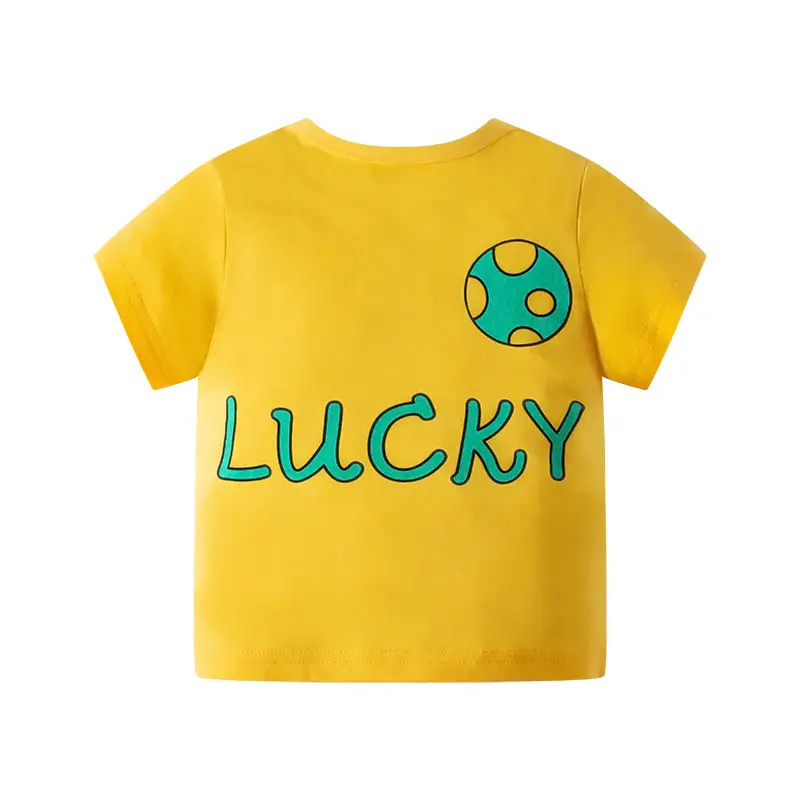 Cotton Boys T-Shirt Lucky Dinosaur Print - Image 4