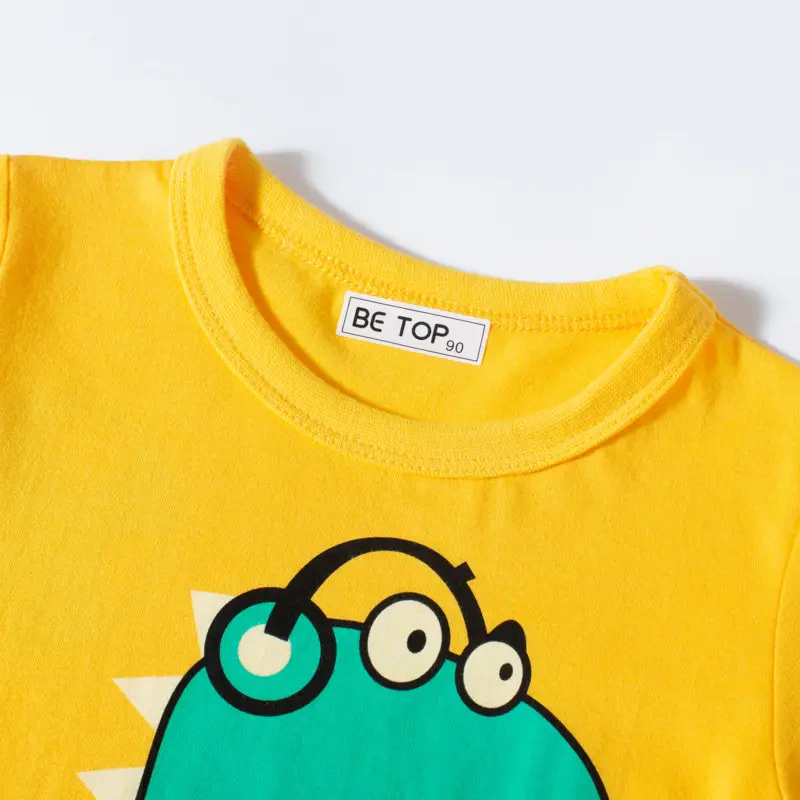 Cotton Boys T-Shirt Lucky Dinosaur Print - Image 5