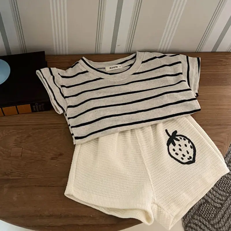 Korean Style Baby Boys Summer T-Shirt + Shorts Set - Image 3