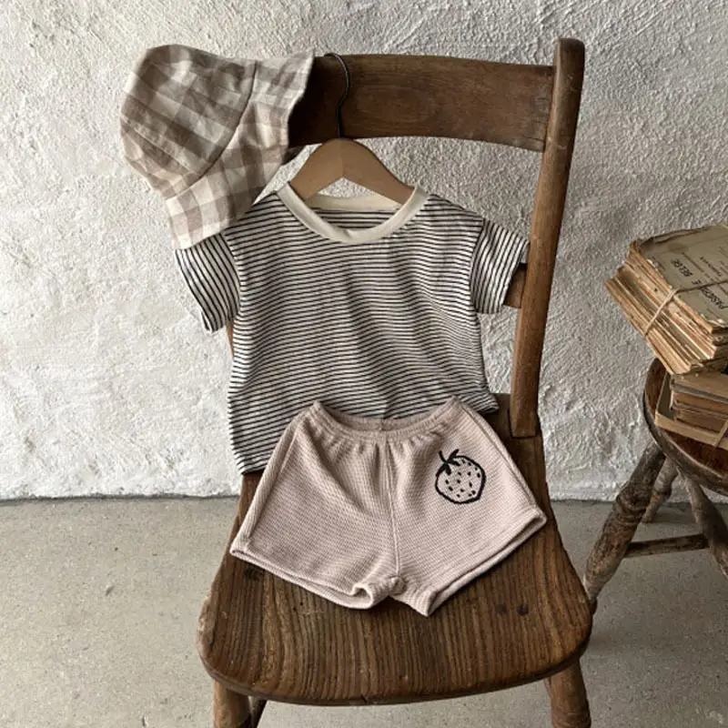 Korean Style Baby Boys Summer T-Shirt + Shorts Set - Image 2