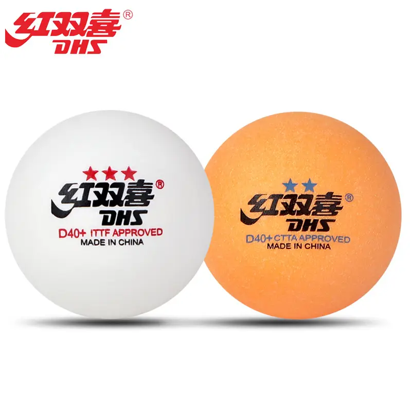 Red double happiness table tennis 3-star one-star two-star match ball table tennis ball new training ball durable playing yellow White