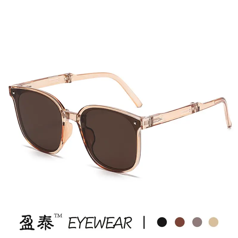 Brown-Brown Sunglasses with Gold Frame Anti-UV - Image 11