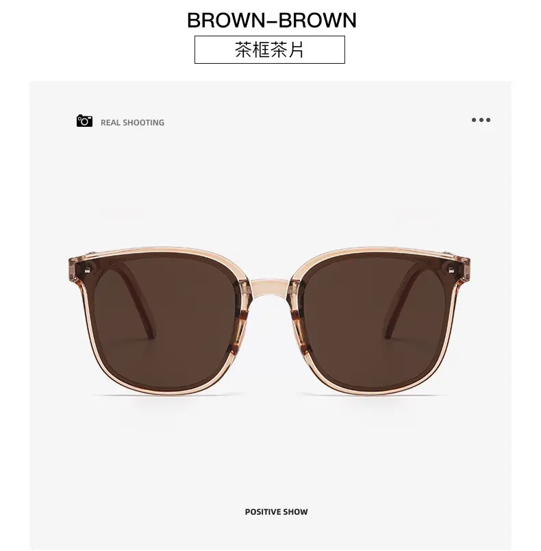 Brown-Brown Sunglasses with Gold Frame Anti-UV — feature 21