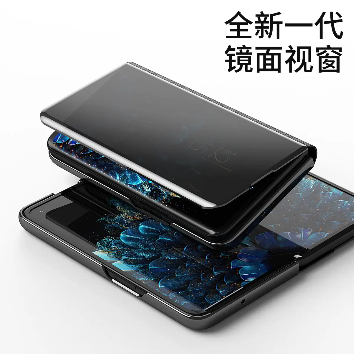OPPO Find N Leather Phone Case with Mirror Bracket - Image 9