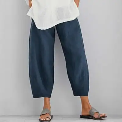 Women's Black Ankle Pants Large Casual Wear - Image 11