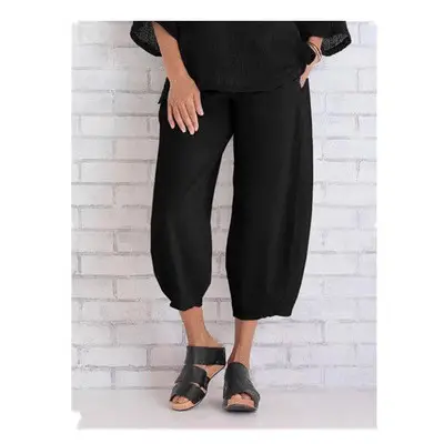 Women's Black Ankle Pants Large Casual Wear - Image 13
