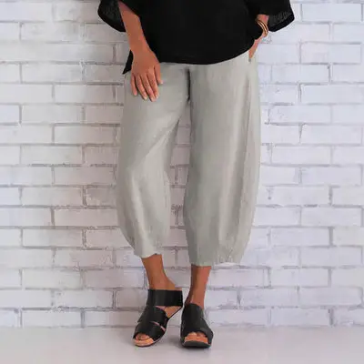Women's Black Ankle Pants Large Casual Wear - Image 14