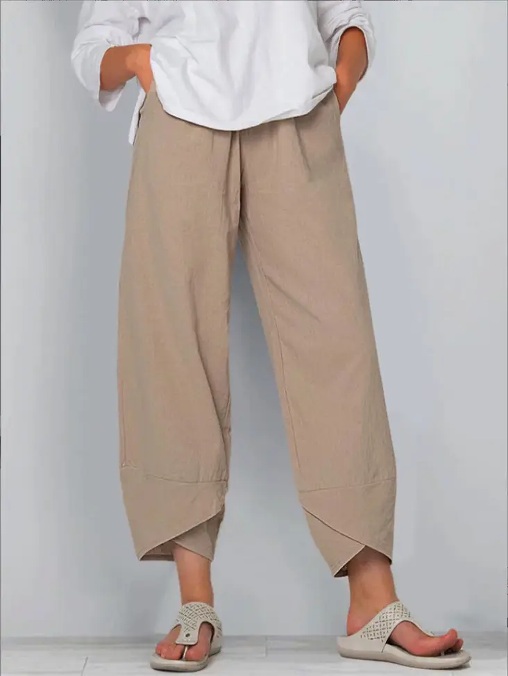 Women's Black Ankle Pants Large Casual Wear - Image 5