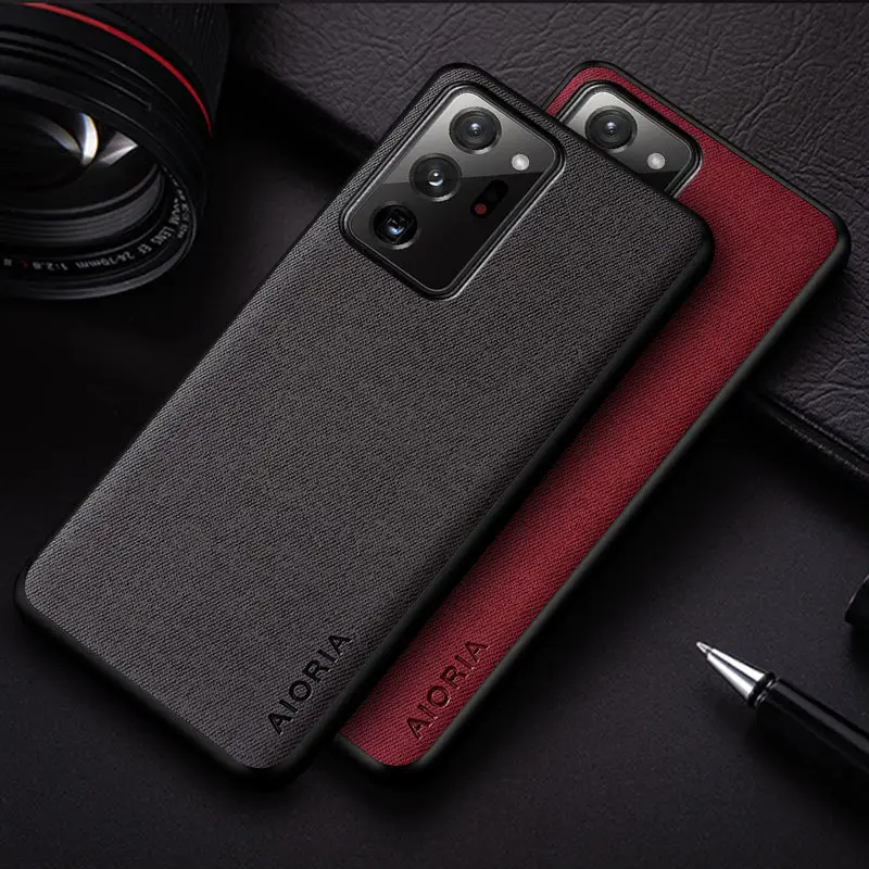 Samsung Note 20 Ultra Black Flannelette Phone Case - Image 6