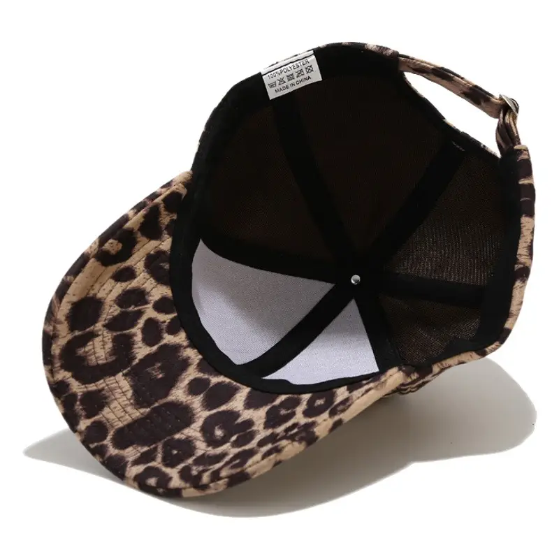 Women Leopard Suede Baseball Cap Sun Hat