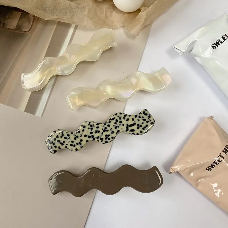 Korean Style Wave Hairpins with Side Clips - Image 6