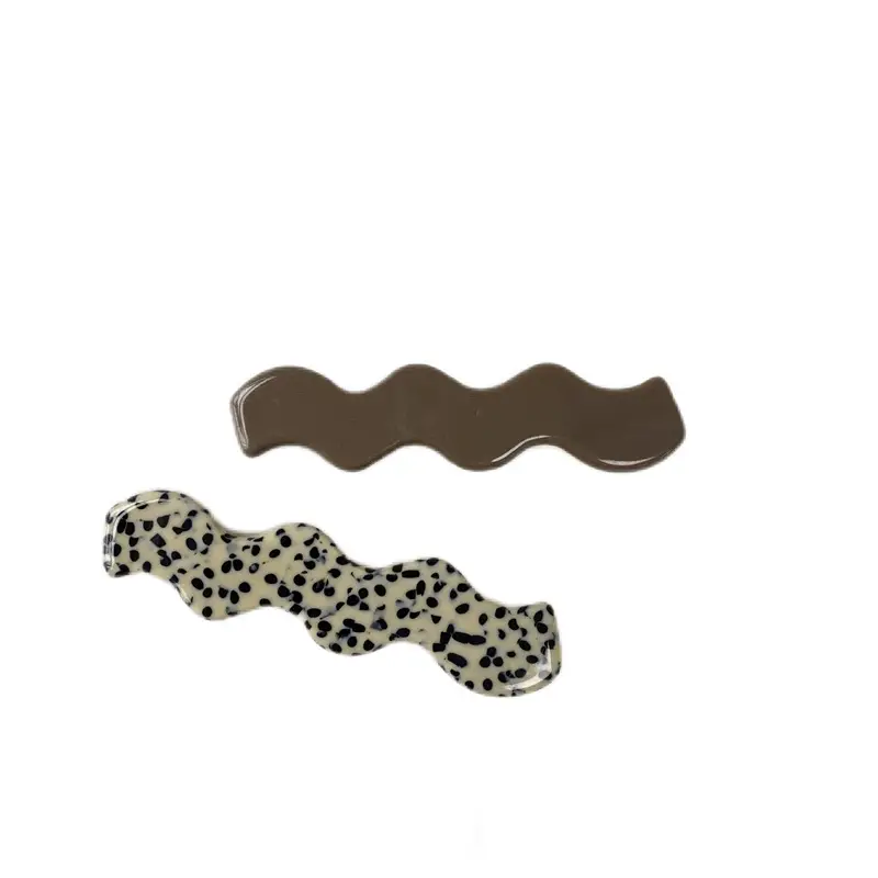 Korean Style Wave Hairpins with Side Clips - Image 9