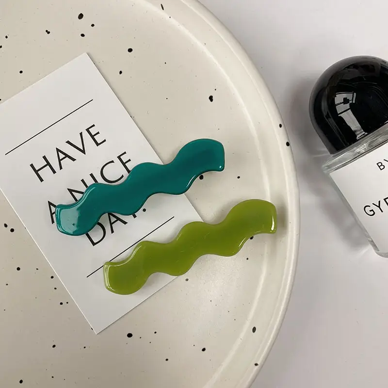 Korean Style Wave Hairpins with Side Clips - Image 2