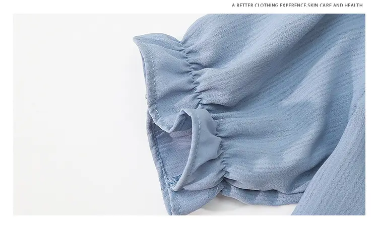 Women Doll Collar Ruffled Chiffon Shirt Spring Autumn 2023 — feature 11