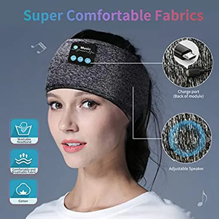 Wireless Bluetooth Headband Music Mark Black