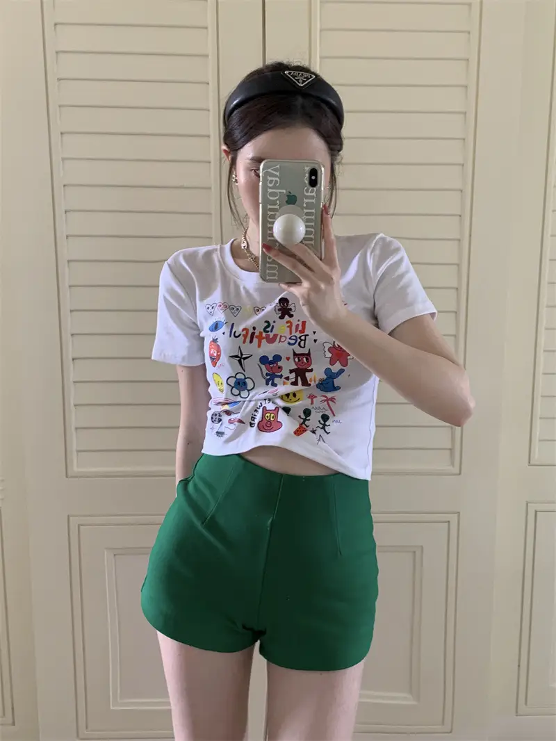 Spicy Girl Black Short Sleeve Printed T-Shirt Women 2025 — feature 26