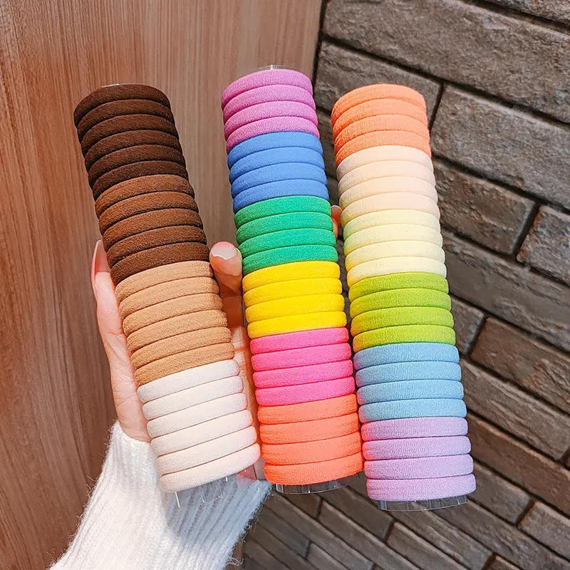 24 Pcs Rainbow Elastic Towel Rings for Hair Styling - Image 5