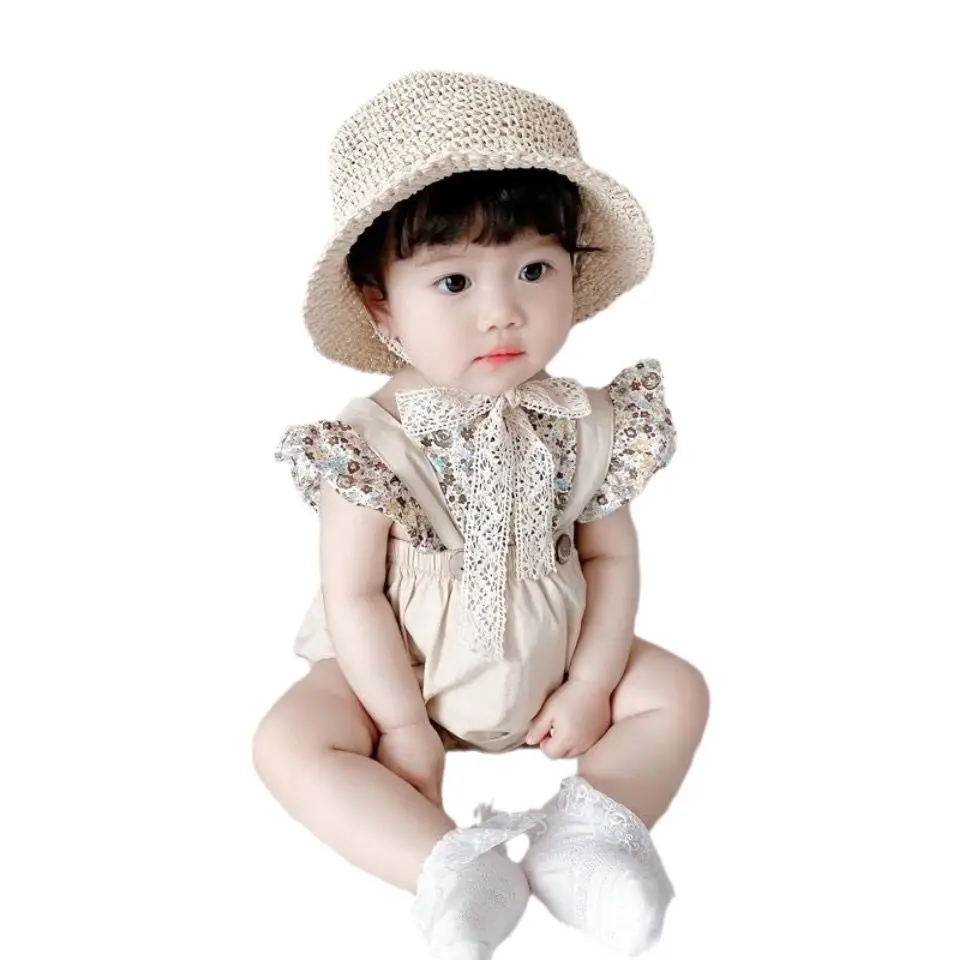 Infant Floral Flying Sleeve Baby Suit Summer Outgoing Fashion - Image 6