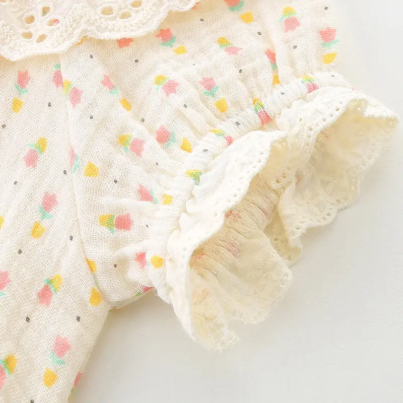 Baby Printed Cotton Body Suit with Triangle Bag - Image 4
