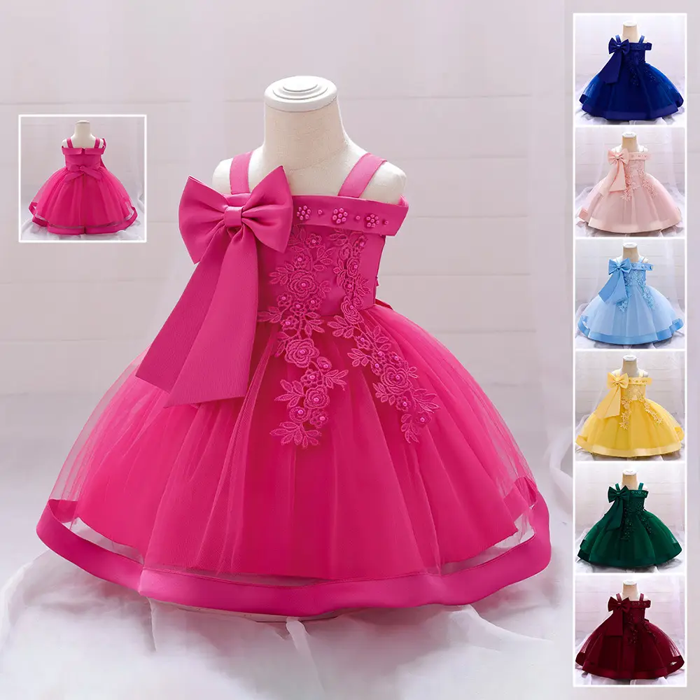 Pink Beaded Princess Dress for Girls Wedding Tutu - Image 11