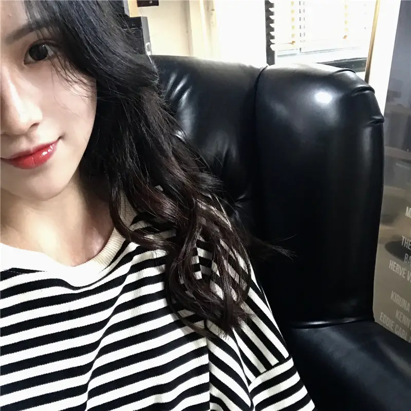 Women Striped Long Sleeve Sweatshirt Spring Autumn Loose Fit — feature 2