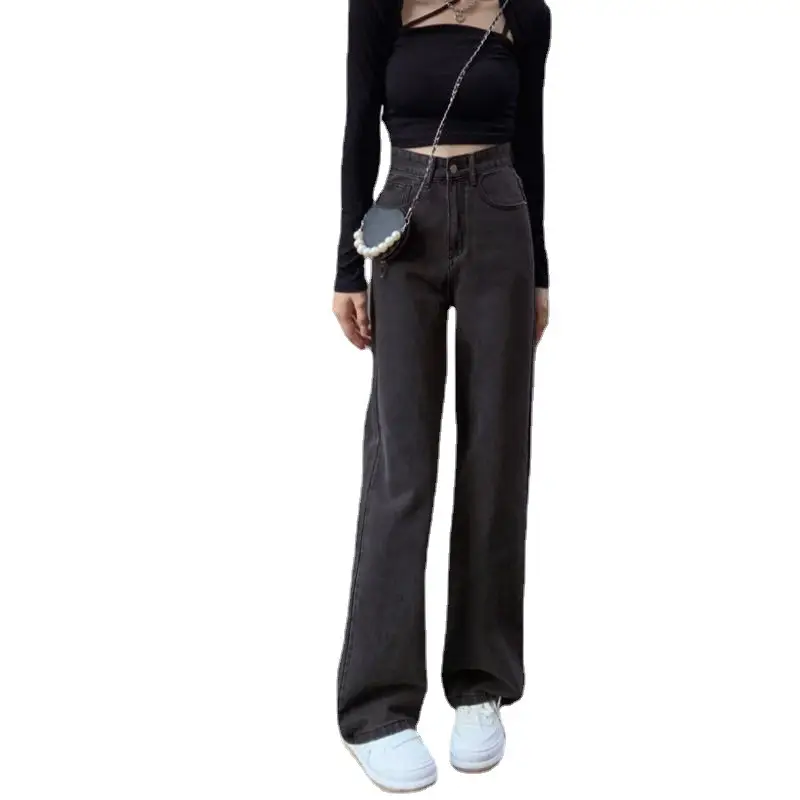 Black Grey Mop Pants Women 2022 New Style - Image 9