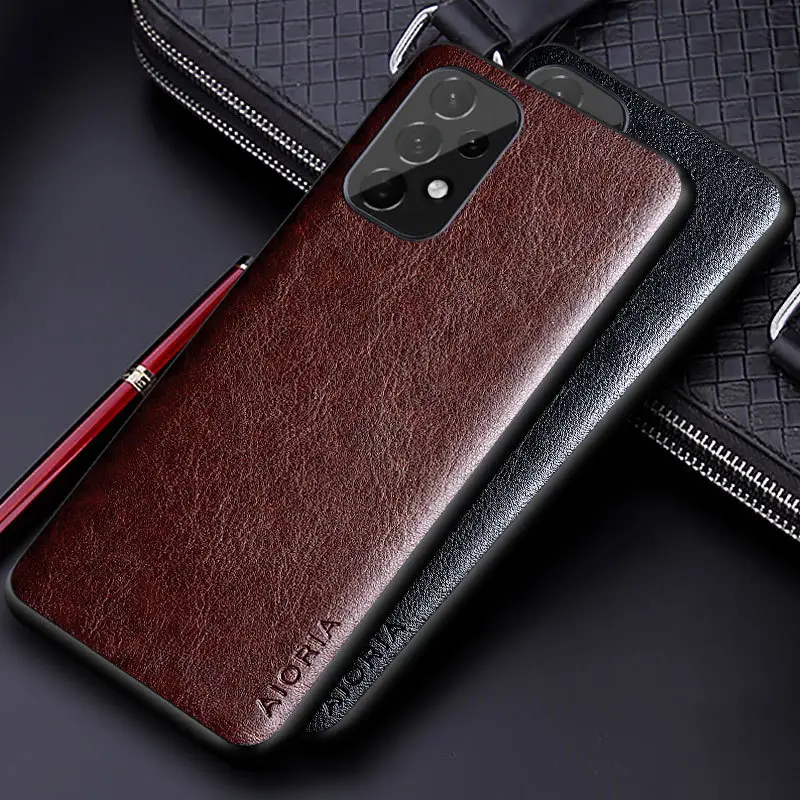 Black PU Leather Galaxy A73 A53 A33 Case - Image 6
