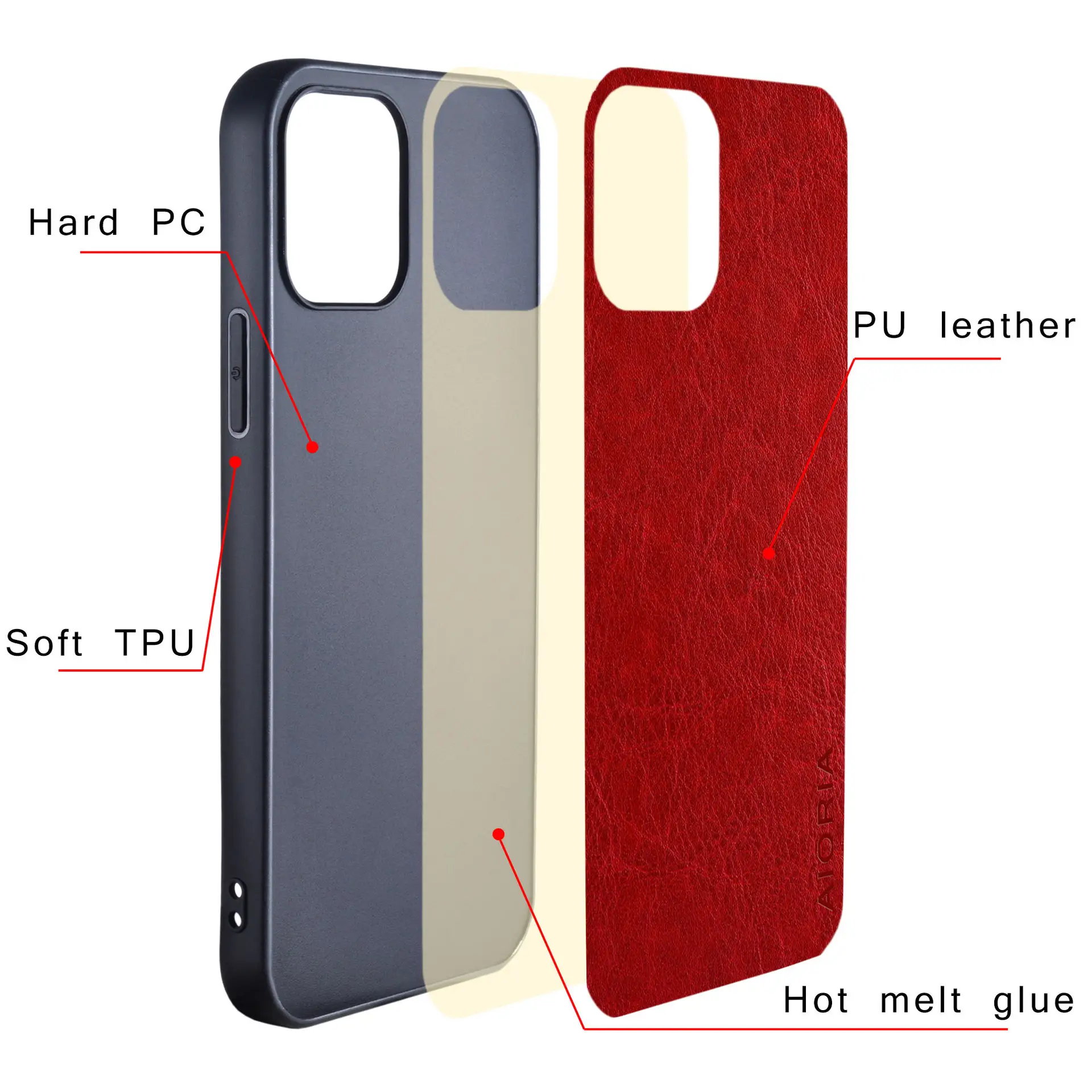 Black PU Leather Galaxy A73 A53 A33 Case - Image 7