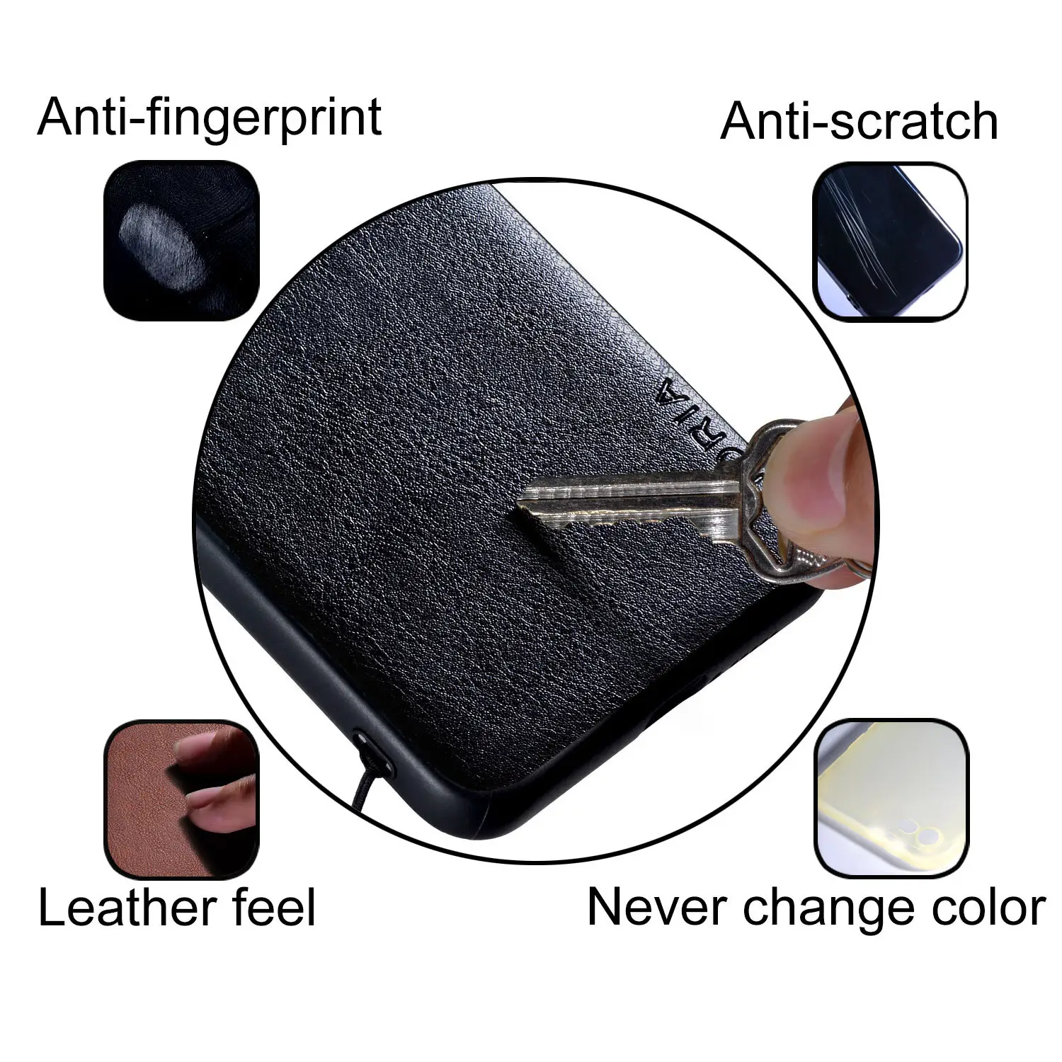 Black PU Leather Galaxy A73 A53 A33 Case - Image 8