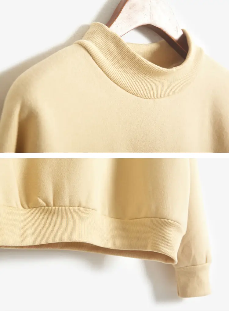 Women's Navy Blue Loose Fleece Sweater 4 Size Fall Winter — feature 21