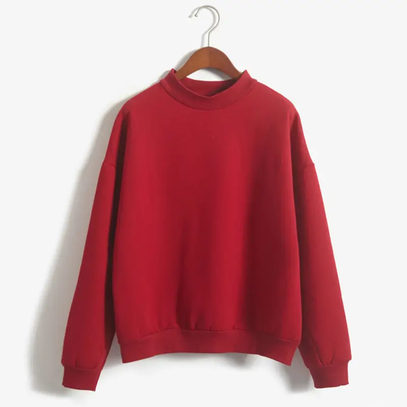 Women's Navy Blue Loose Fleece Sweater 4 Size Fall Winter - Image 3